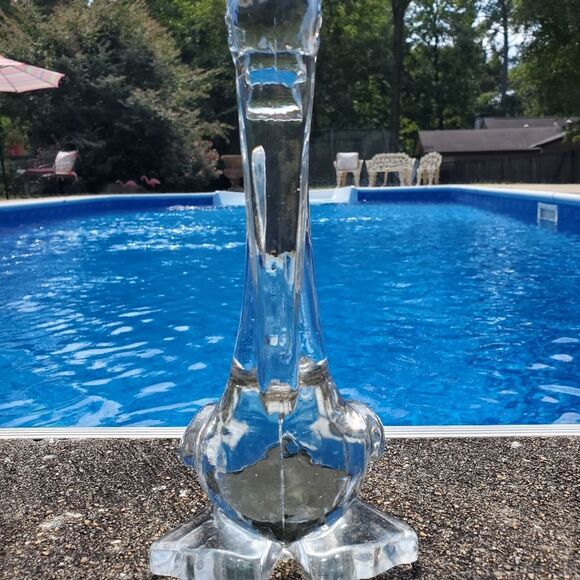 RARE 1940's Vintage Paden City Glass Barth Art Pelican 10" Crystal Glass Art - Picture 7 of 13